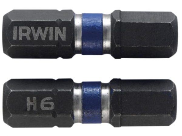Impact Screwdriver Bits Hex 6.0 x 25mm (Pack 2) IRW1923348