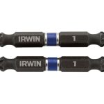 Impact Double-Ended Screwdriver Bits Pozi PZ1 60mm (Pack 2) IRW1923405