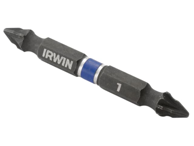 Impact Double-Ended Screwdriver Bits Pozi PZ1 60mm (Pack 2) IRW1923405 - Image 2