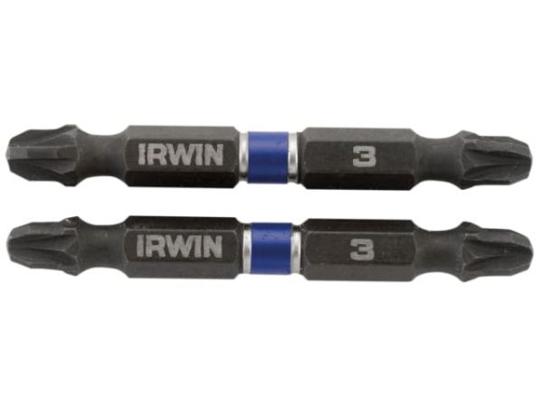 Impact Double-Ended Screwdriver Bits Pozi PZ3 60mm (Pack 10) IRW1923412