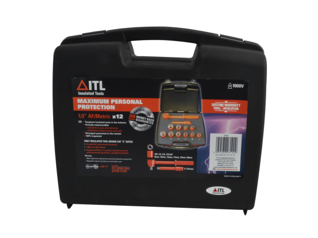 Insulated Socket Set of 12 1/2in Drive ITL03100 - Image 4