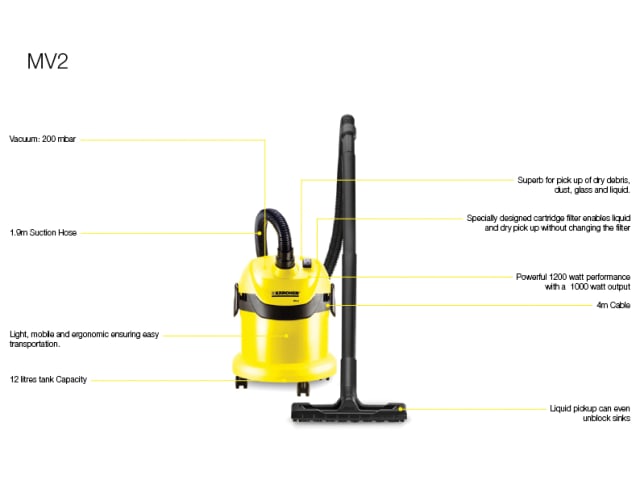 WD2 Wet & Dry Vacuum 1000W 240V KARWD2 - Image 2