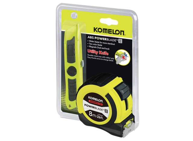 PowerBlade II Pocket Tape 8m/26ft (Width 27mm) with Knife KOM826TKP