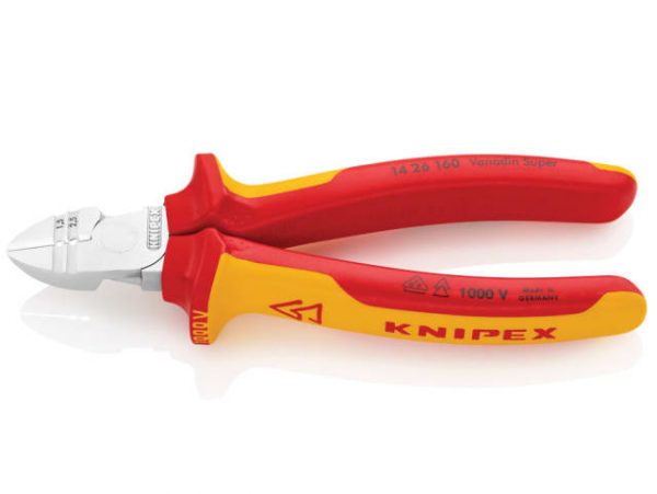 VDE Diagonal Insulation Stripper & Side Cutter 160mm KPX1426160 - Image 6