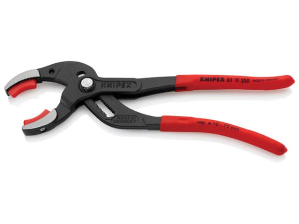 Plastic Pipe Grip Pliers Plastic Jaws Black 250mm - 75mm Capacity KPX8111250 - Image 2