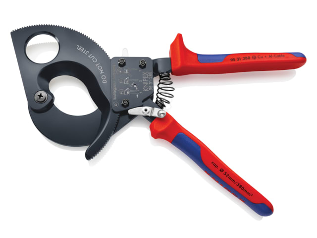 Cable Shears Ratchet Action Multi-Component Grip 280mm (11in) KPX9531280 - Image 6