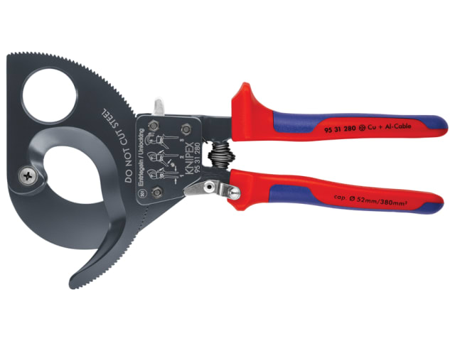 Cable Shears Ratchet Action Multi-Component Grip 280mm (11in) KPX9531280 - Image 4