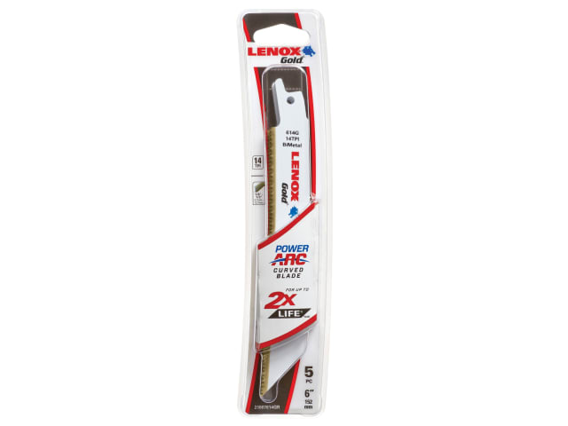 614GR Gold® Metal Cutting Reciprocating Saw Blades 150mm 14 TPI (Pack 5) LEN614GR - Image 2
