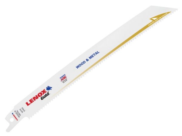 810GR Gold® Metal Cutting Reciprocating Saw Blades 200mm 10 TPI (Pack 5) LEN810GR