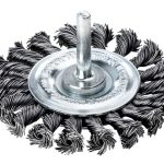 Knotted Wheel Brush with Shank 75 x 12mm -  0.50 Steel Wire Carded LES41719807
