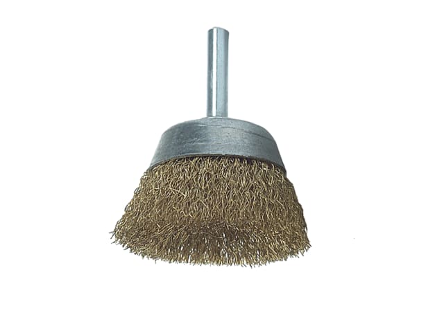 DIY Cup Brush with Shank 50mm - 0.25 Brass Wire LES43012607