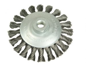 Conical Knot Brush 115mm M14 Bore -  0.35 Steel Wire LES472157