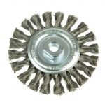 Knot Wheel Brush 115 x 14mm M14 Bore -  0.35 Steel Wire LES472117