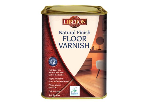 Natural Finish Floor Varnish Clear Satin 1 litre LIBVWNCS1L