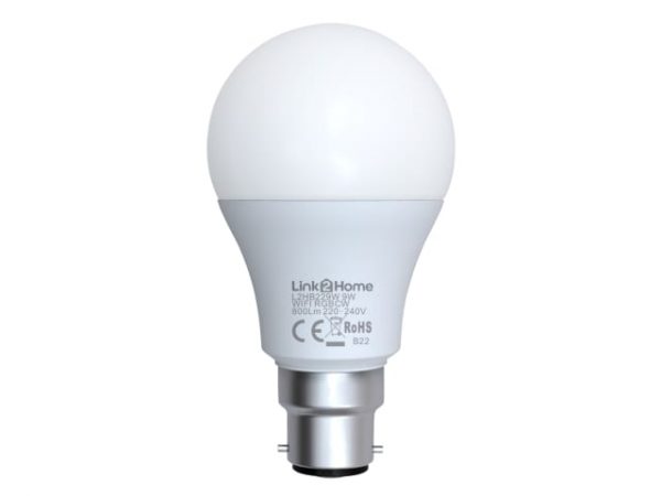 Wi-Fi LED BC (B22) Opal GLS Dimmable Bulb -  White + RGB 800 lm 9W LTHB229W