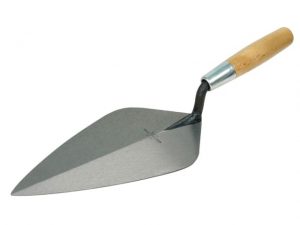 34 Wide London Pattern Brick Trowel - Wooden Handle 10.1/2in M/T341012