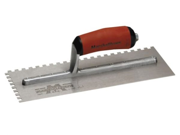 M702SD Notched Trowel Square 1/4in DuraSoft® Handle 11 x 4.1/2in M/T702SD