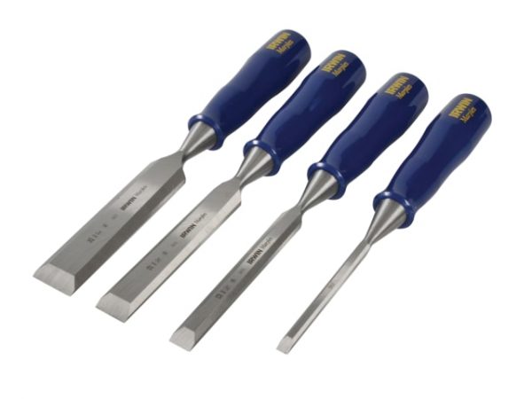 M444 Bevel Edge Chisel Blue Chip Handle Set -  4 Piece MAR444S4
