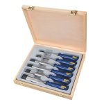 M444 Bevel Edge Chisel Blue Chip Handle Set -  6 Piece MAR444S6
