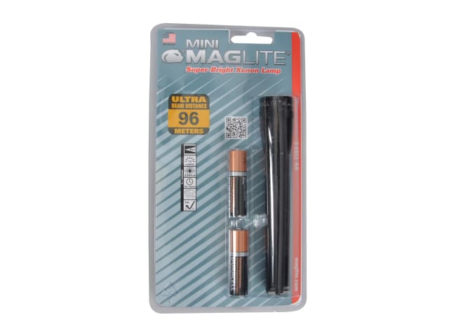 M2A016 Mini Mag AA Torch Black (Blister Pack) MGLM2A016 - Image 2