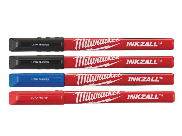 INKZALL Ultra Fine Tip Pen Assorted Colours (Pack 4) MHT48223165
