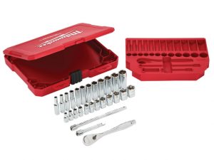 1/4in Drive Ratcheting Socket Set Metric -  28 Piece MHT932464943