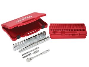 3/8in Drive Ratcheting Socket Set Metric -  32 Piece MHT932464945