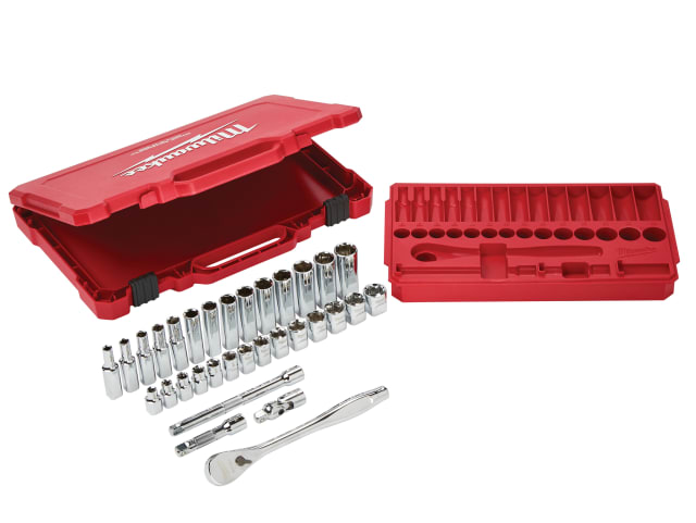 3/8in Drive Ratcheting Socket Set Metric - 32 Piece MHT932464945
