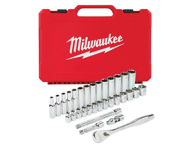 3/8in Drive Ratcheting Socket Set Metric - 32 Piece MHT932464945 - Image 3