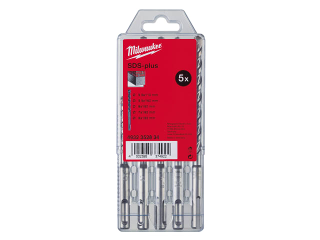 SDS Plus M2 Drill Bit 2 Cut Set - 5 Piece MIL352834