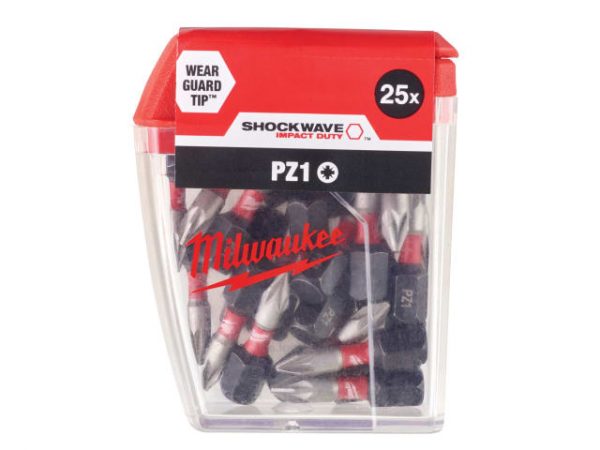 SHOCKWAVE Impact Duty Bits PZ1 x 25mm (Pack 25) MIL472039 - Image 2