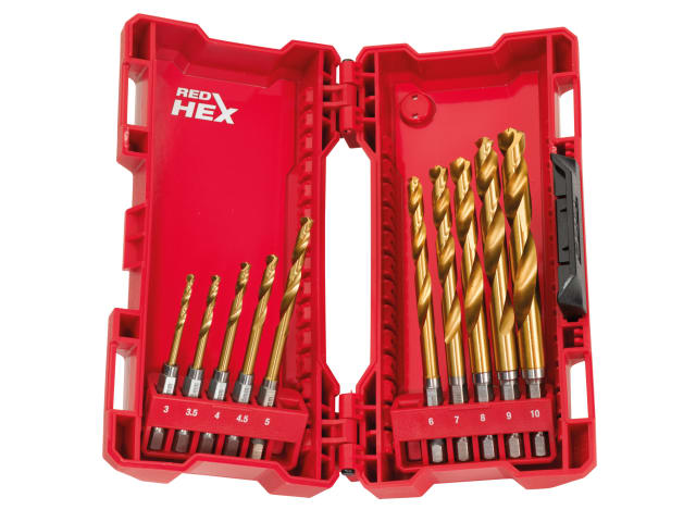 SHOCKWAVE HSS-Ground Titanium Metal Drill Bit Set - 10 Piece MIL894759