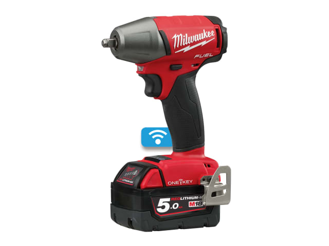 M18 ONEIWF38-502X Fuel ONE-KEY 3/8in F Ring Impact Wrench 18V 2 x 5.0Ah Li-ion MILM18OIW38