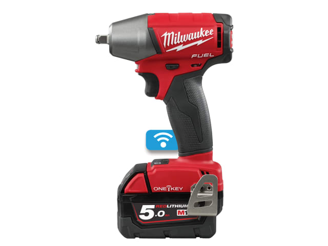 M18 ONEIWF38-502X Fuel ONE-KEY 3/8in F Ring Impact Wrench 18V 2 x 5.0Ah Li-ion MILM18OIW38 - Image 2