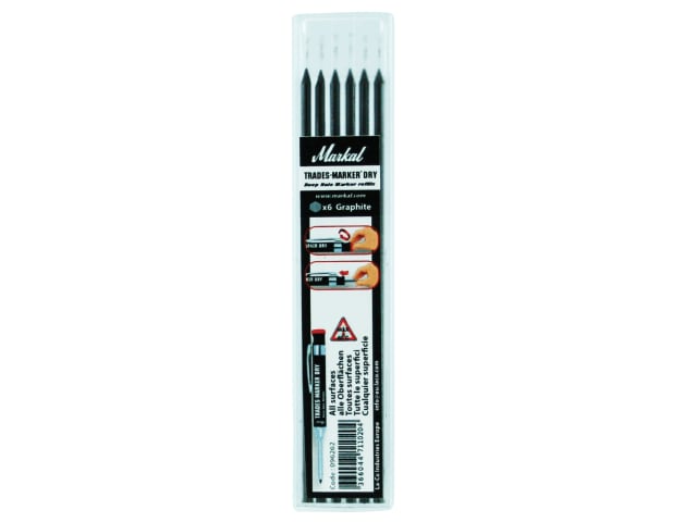 TRADES-MARKER® DRY Graphite Refills (Pack 6) MKL96262