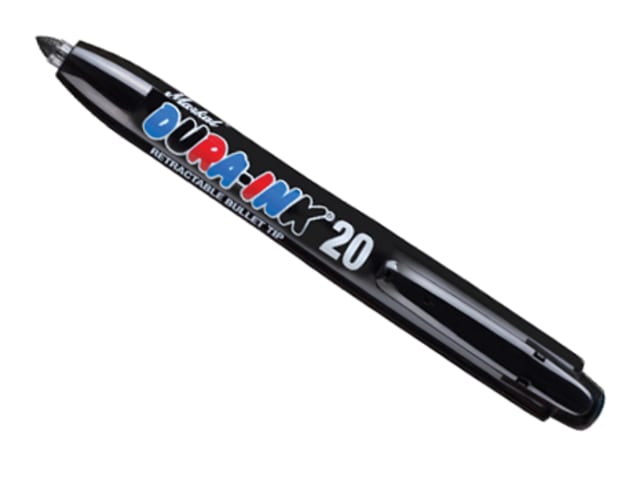 DURA-INK® 20 Retractable Marker - Black (Tub 24) MKL96577 - Image 2
