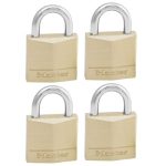 Solid Brass 30mm Padlock 4-Pin - Keyed Alike x 4 MLK130Q