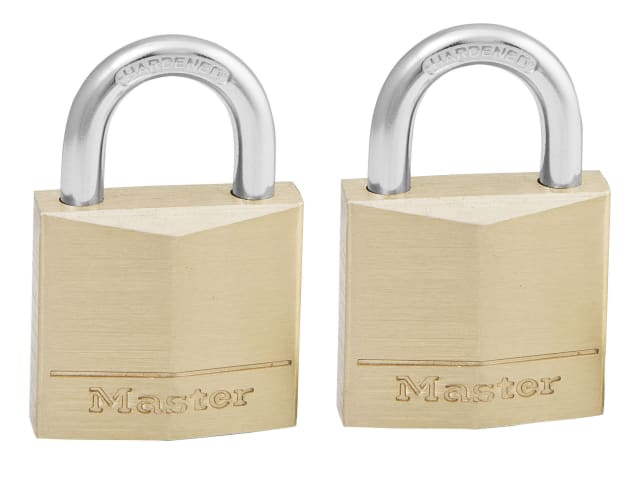Solid Brass 30mm Padlock 4-Pin - Keyed Alike x 2 MLK130T