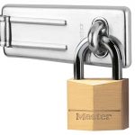 Hasp 89mm + Solid Brass Padlock 40mm MLK140703