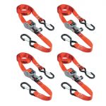 Ratchet Tie-Down S-Hooks 4.25m Red 4 Piece MLK3236E