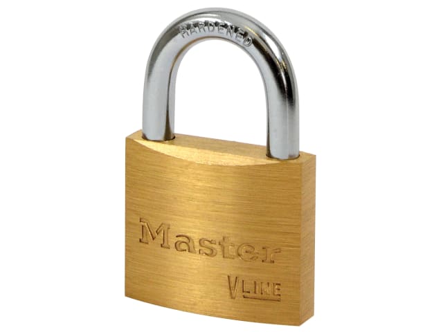 V Line Brass 40mm Padlock - Keyed Alike 4232 MLK4140KA2