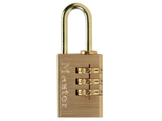 Brass Finish 20mm 3-Digit Combination Padlock MLK620