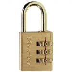 Brass Finish 30mm 3-Digit Combination Padlock MLK630