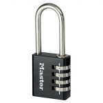 Black Finish 40mm 4-Digit Combination Padlock - 51mm Shackle MLK7640BLKLH