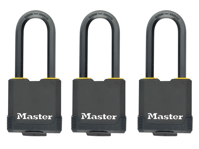 Excell Weather Tough 45mm Padlock 4-Pin- Keyed Alike x 3 MLKM115TRILF