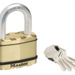 Excell Brass Finish 64mm Padlock 5-Pin - 38mm Shackle MLKM15BLF