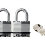 Excell Laminated Steel 45mm Padlock - 24mm Shackle - Keyed Alike x 2 MLKM1T
