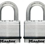 Excell Laminated Steel 50mm Padlock - 25mm Shackle - Keyed Alike x 2 MLKM5T