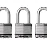 Excell Laminated Steel 50mm Padlock - 38mm Shackle - Keyed Alike x 3 MLKM5TRILF