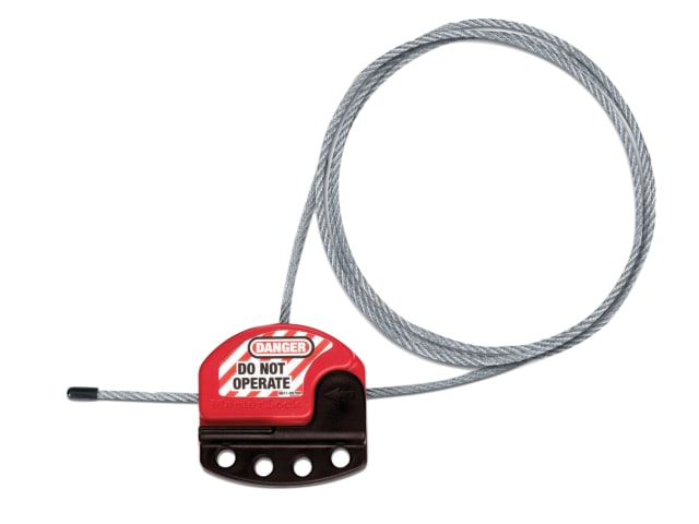 Four Padlock Lockout Hasp with Adjustable Cable 1.8m MLKS806